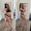 In February 2022, Shay posted a throwback picture of her 40-week bump alongside a new selfie with Summer. "40 weeks out," she captioned the side-by-side photos.