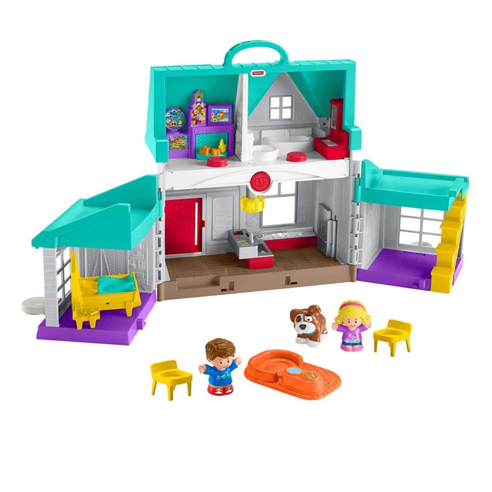 <p><strong>Fisher-Price </strong></p><p>amazon.com</p><p><strong>$39.99</strong></p><p><a href="http://www.amazon.com/dp/B079JKWQGK/?tag=syn-yahoo-20&ascsubtag=%5Bartid%7C10063.g.34770556%5Bsrc%7Cyahoo-us" rel="nofollow noopener" target="_blank" data-ylk="slk:Shop Now;elm:context_link;itc:0;sec:content-canvas" class="link ">Shop Now</a></p><p>If you're looking for a first dollhouse, this is a good toddler starter home. The "discovery" button gives the characters prompts that teach them how to be helpers at home, like feed the dog, make the bed or put away the toys. <em>Ages 3+</em></p>