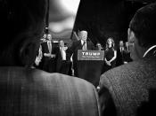 <p>Donald Trump speaks at an election night press conference on April 26 at Trump Tower in New York. (Photo: Holly Bailey/Yahoo News) </p>