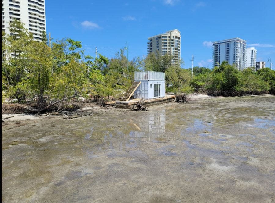 Fane Lozman's home in the Lake Worth Lagoon.