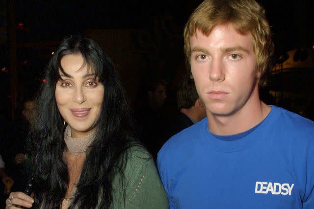 <p>Bei/Shutterstock</p> Cher and Elijah Blue Allman in Santa Monica in July 2001