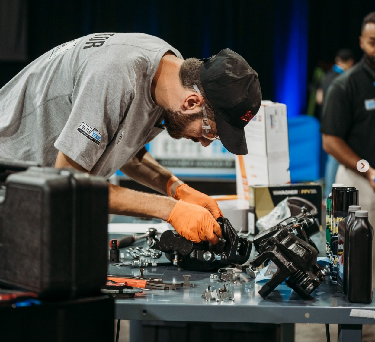 a man working on a machine