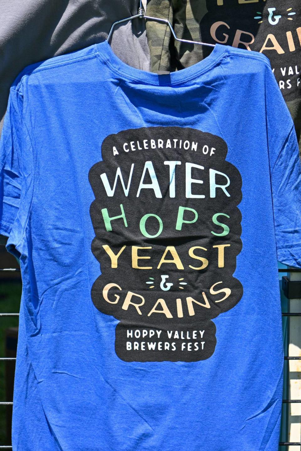 A closer look at one of the T-shirts on sale at the Hoppy Valley Brewers Fest on Saturday at Penn State’s Beaver Stadium. Jeff Shomo/For the CDT