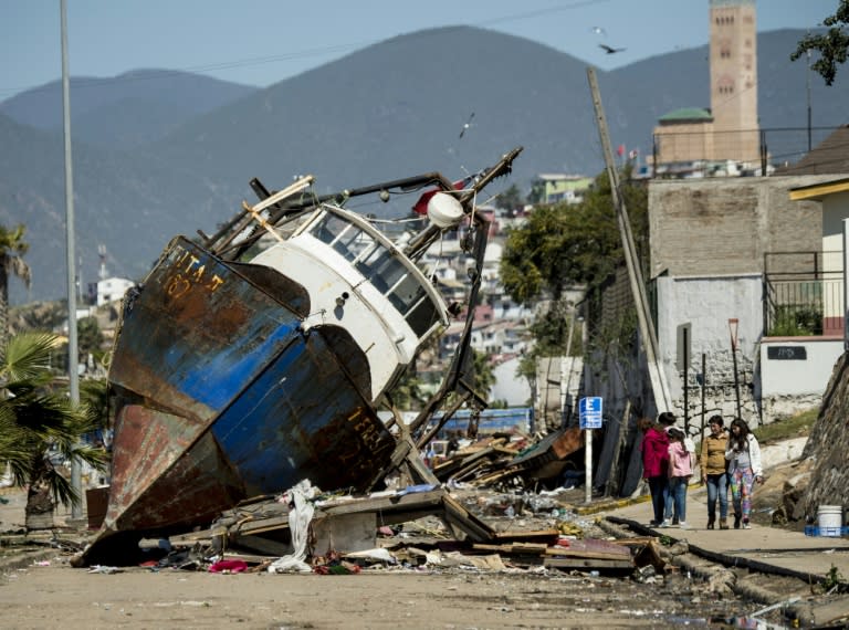 Just last month,an 8.3 earthquake hit Chile, prompting the evacuation of a million people some 445 km north of Santiago, the damage of which can be seen in this picture of the northern port of Coquimbo on September 17, 2015