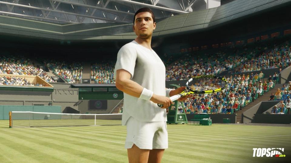 Wimbledon winner Carlos Alcaraz in Top Spin 2K25 (Top Spin 2K25)