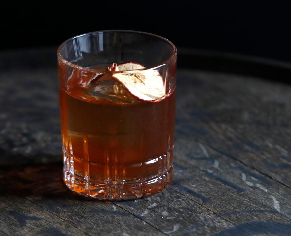 The Gertie’s Old Fashioned from Gertie’s is a homemade brown butter bounded bourbon, pecan syrup and bitters. 