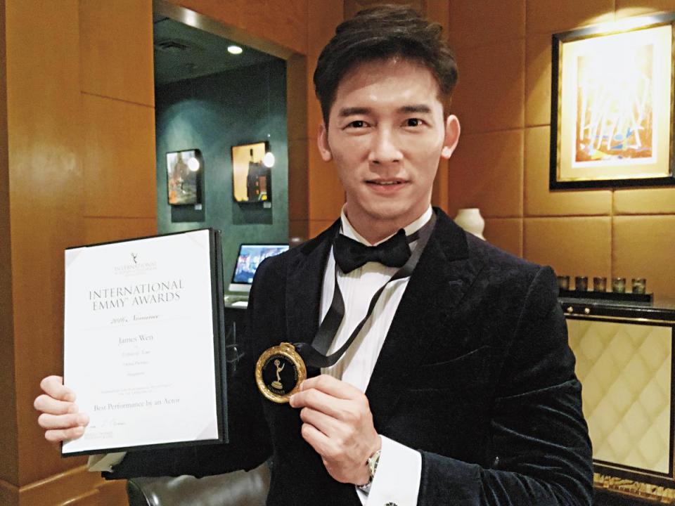 去年溫昇豪以新加坡劇《星月傳奇》入圍國際艾美獎最佳男主角提名，演技備受肯定。（伊林娛樂提供）