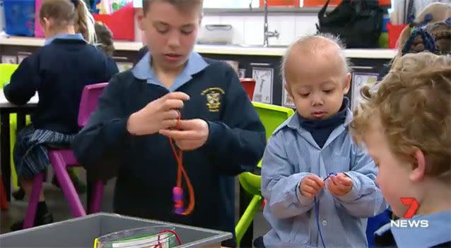 Enzo with his buddy Joseph. Source: 7News