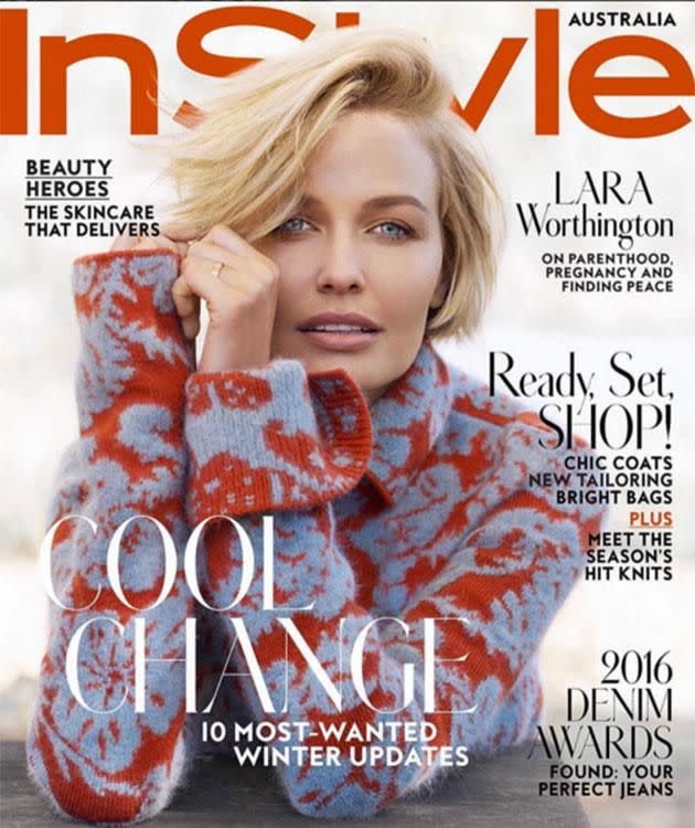 Lara on the InStyle Cover.