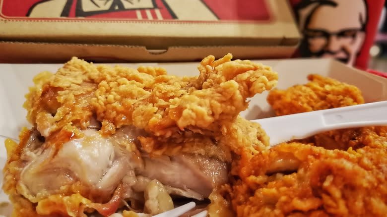 KFC chicken and box