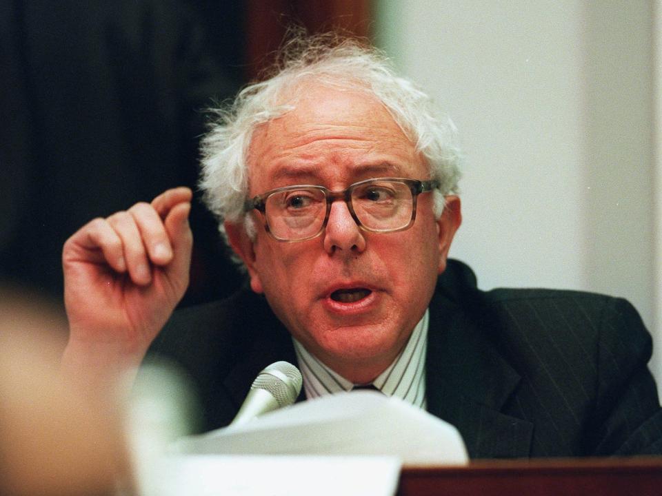 Sanders at a House hearing in 1998.