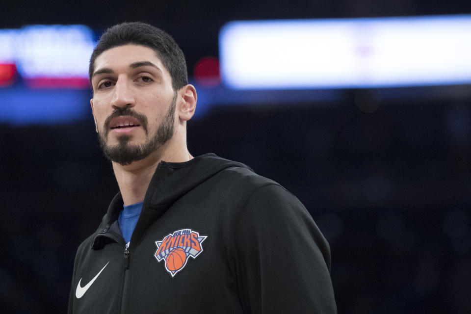 Portland Trail Blazers center Enes Kanter spoke highly of his former team, the Knicks. (AP Photo/Mary Altaffer)