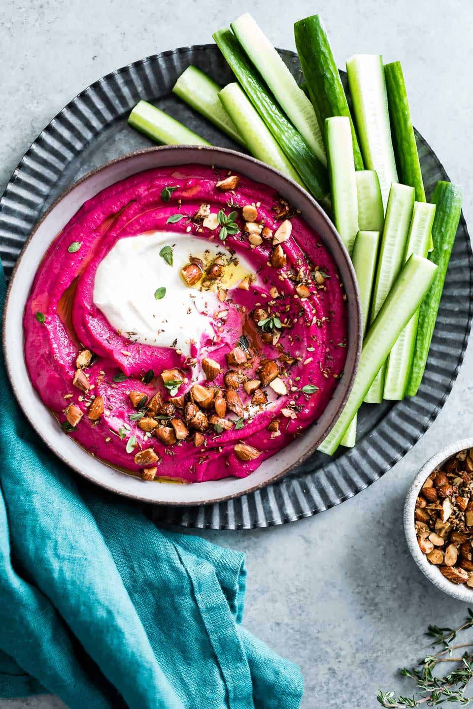 Beet Cashew Hummus