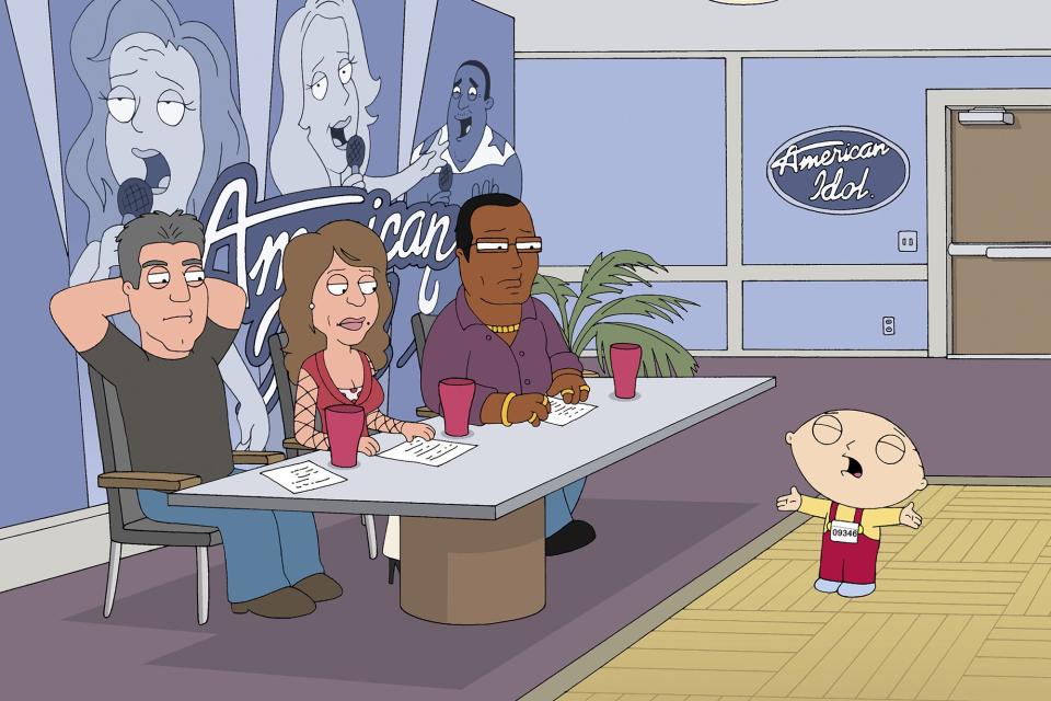 FAMILY GUY Stewie tries to take over the world, but first he auditions for AMERICAN IDOL judges Simon Cowell, Randy Jackson and Paula Abdul , in Lois Kills Stewie. Sunday, Nov. 11, 2007 (9:00-9:30 PM ET/PT) on FOX. (Volume 6 is a selection of 12 episodes from seasons 5 and 6)