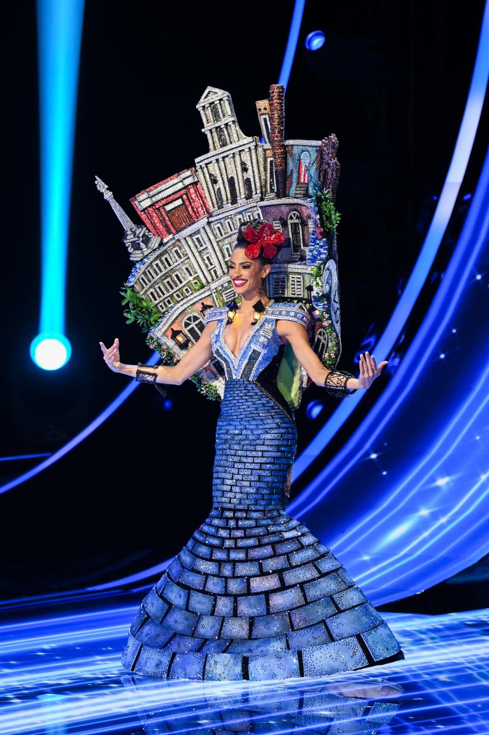 Miss Puerto Rico 2023 participates in the Miss Universe National Costume Contest.