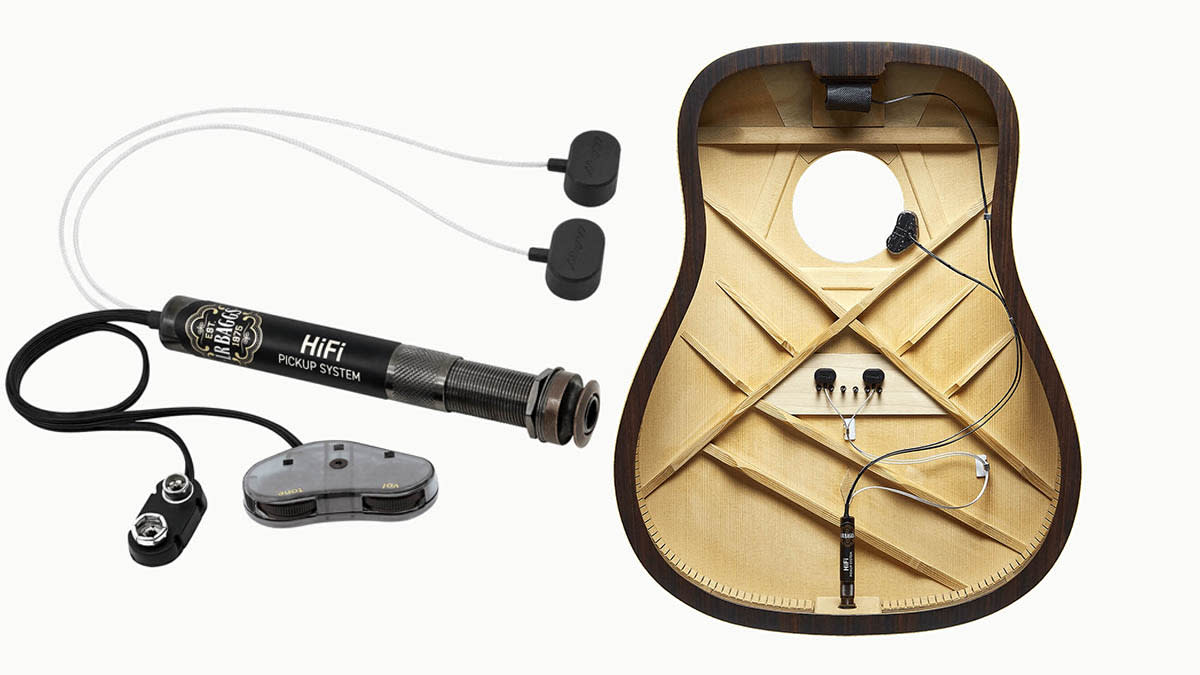  The LR Baggs HiFi is a non-invasive, peel-and-stick pickup system for acoustic guitars that does not interfere with your acoustic tone 