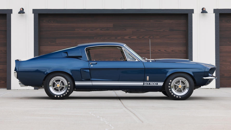 A 1967 Shelby G.T.500 muscle car.