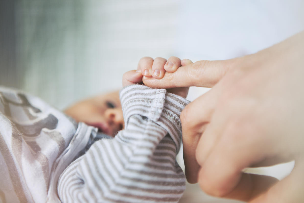 A senior manager at Adidas in Portland, Oregon has added ‘New Mom on Maternity Leave’ to her LinkedIn, urging others to do the same. (Photo by Getty Images/Thanasis Zovoilis)