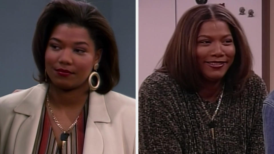 Queen Latifah in the first vs. last episode of "Living Single"