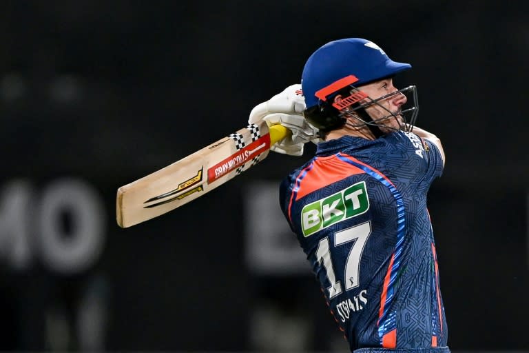 Lucknow Super Giants' Marcus Stoinis scored 62 in Lucknow Super Giants' win over Mumbai Indians (Arun SANKAR)