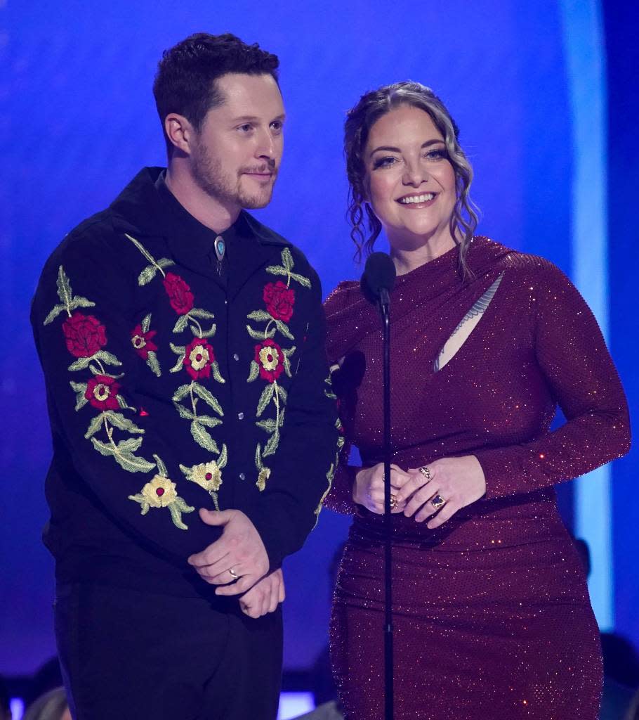 Noah Reid and Ashley McBryde at the 2024 AMAs. Andrew Nelles / The Tennessean / USA TODAY NETWORK