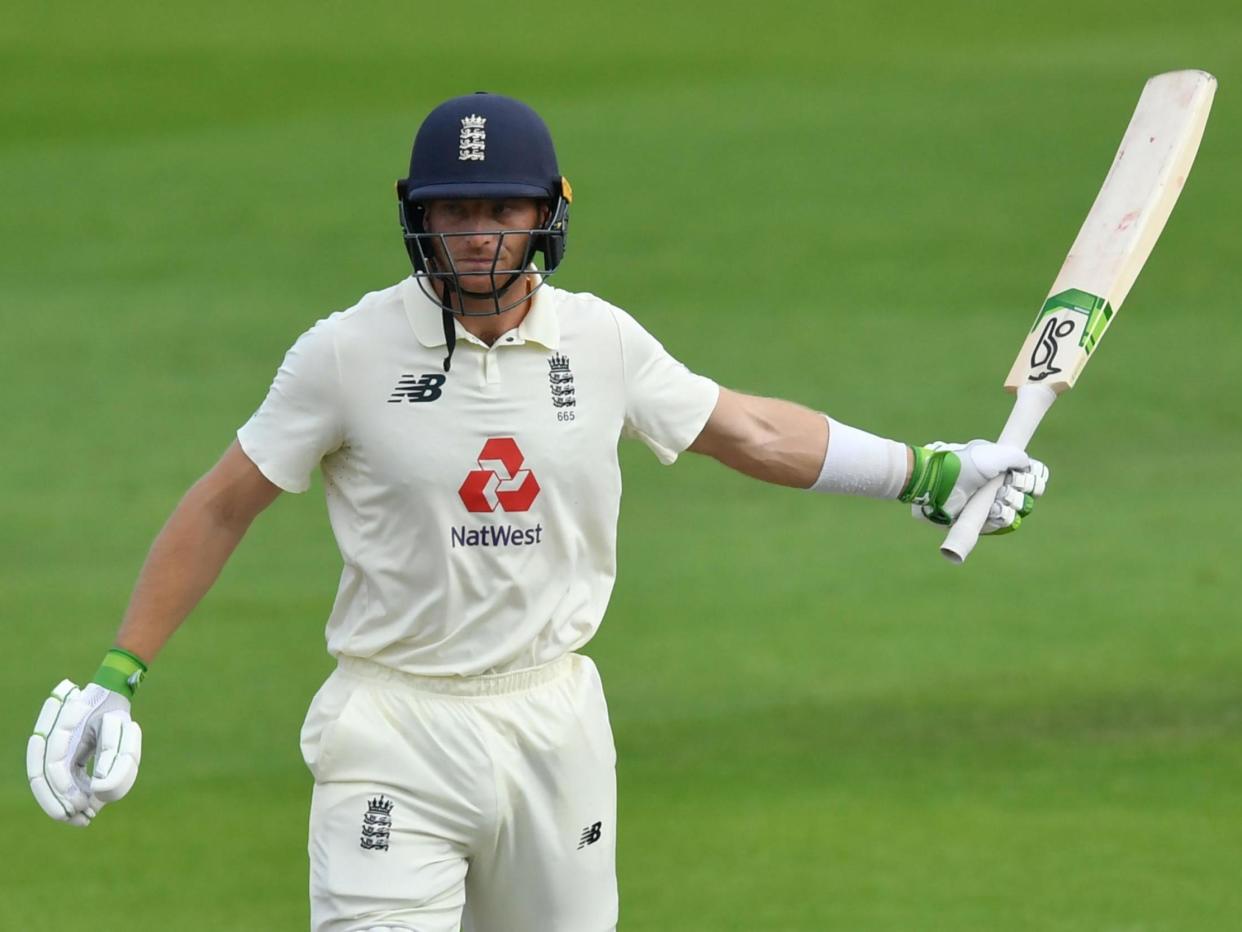 Jos Buttler helped England to victory in the first Test with a crucial innings: POOL/AFP via Getty Images