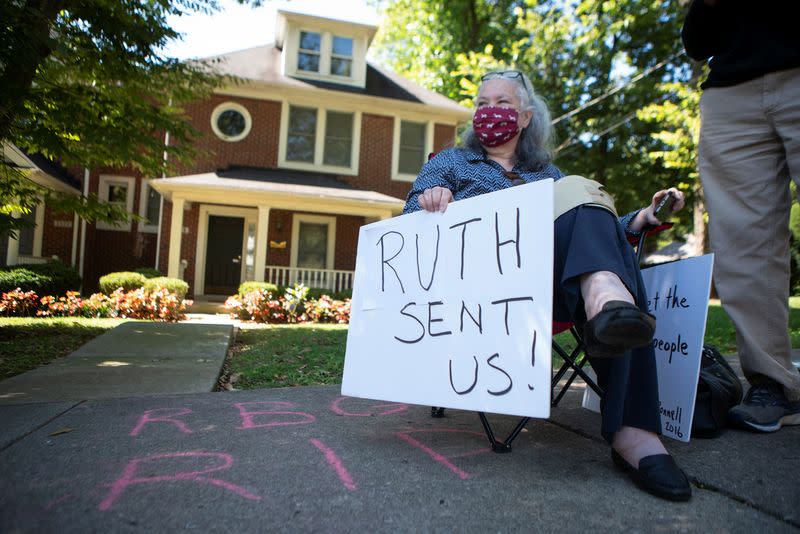 Protesters gather to oppose U.S. Senate Majority Leader Mitch McConnell in Louisville