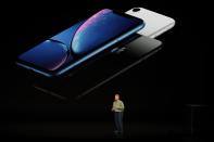 <p>Apple said the new battery in the iPhone XS Max willgive users 90 minutes more battery life than last year’s iPhone X. (Reuters) </p>