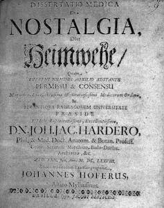 Johannes Hofer's dissertation about nostalgia