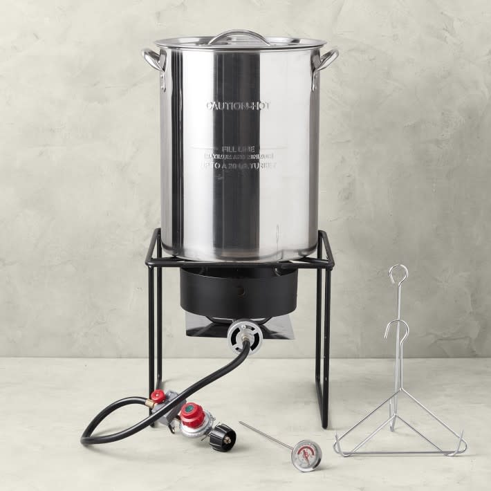 <p><a href="https://go.redirectingat.com?id=74968X1596630&url=https%3A%2F%2Fwww.williams-sonoma.com%2Fproducts%2Fking-kooker-outdoor-turkey-fryer-with-stainless-steel-pot&sref=https%3A%2F%2Fwww.thepioneerwoman.com%2Ffood-cooking%2Fg37269314%2Fbest-turkey-fryers%2F" rel="nofollow noopener" target="_blank" data-ylk="slk:Shop Now;elm:context_link;itc:0;sec:content-canvas" class="link ">Shop Now</a></p><p>King Kooker Outdoor Turkey Fryer </p><p>$169.95</p><p>williams-sonoma.com</p>