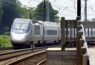 FILE PHOTO: A NORTHBOUND AMTRAK ACELA TRAIN ROLLS ALONG THE NORTHEAST CORRIDOR.