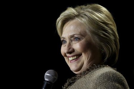 Democratic U.S. presidential candidate Hillary Clinton rallies with supporters at a local politician's annual oyster roast and fish fry in Orangeburg, South Carolina February 26, 2016. REUTERS/Jonathan Ernst