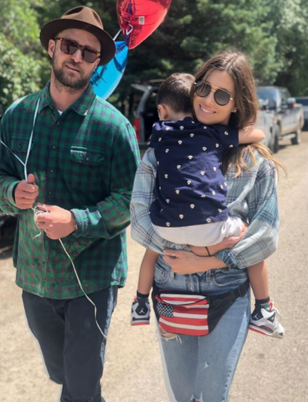 justin timberlake and jessica biel with son silas