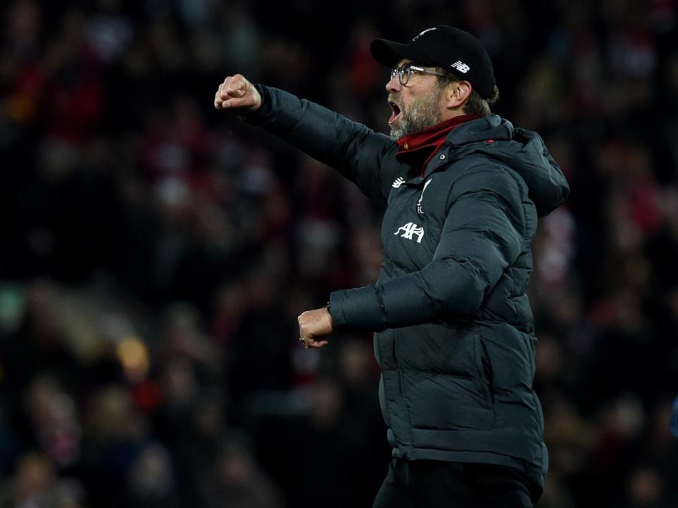 Jurgen Klopp insisted he is not feeling any pressure as Liverpool opened an eight-point lead: Liverpool FC via Getty