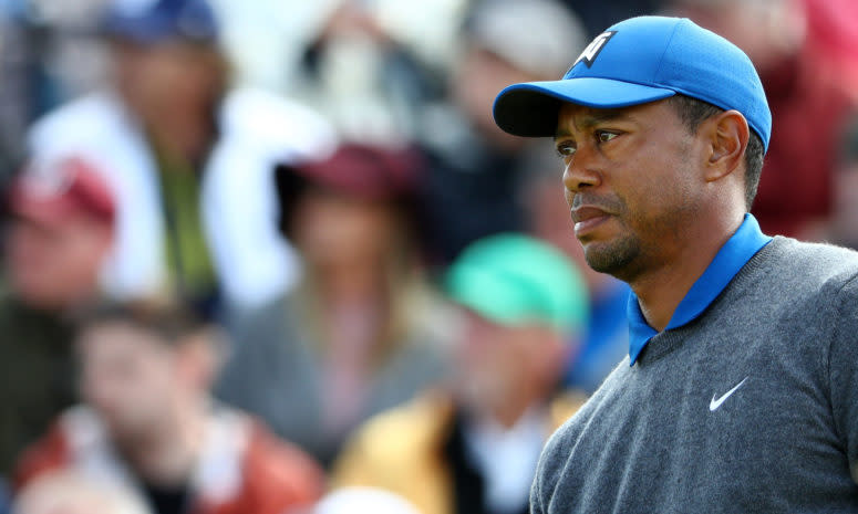 Tiger Woods at The Open Championship on Thursday.