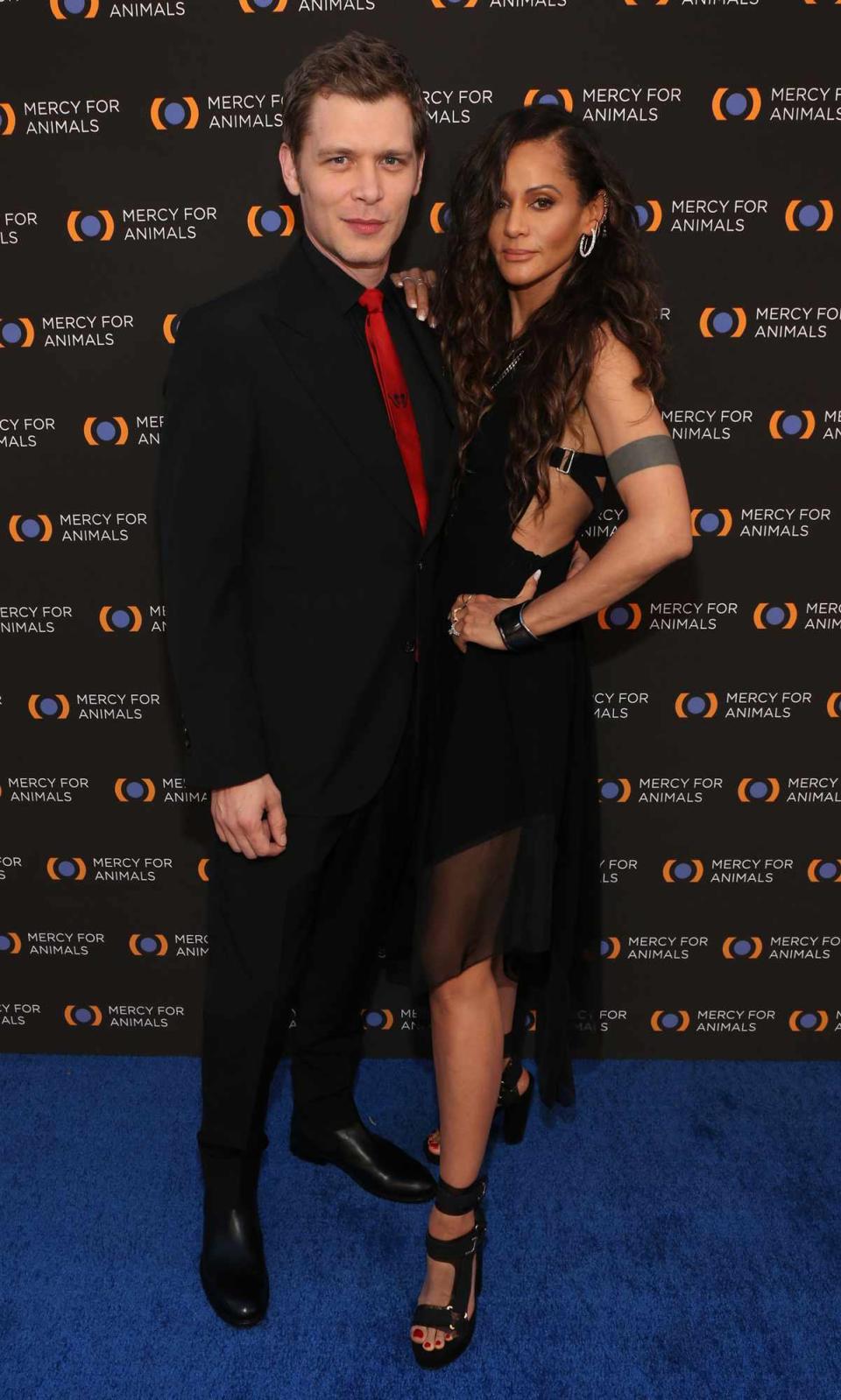 Joseph Morgan and Persia White attend the Mercy For Animals 20th Anniversary Gala at The Shrine Auditorium on September 14, 2019 in Los Angeles, California