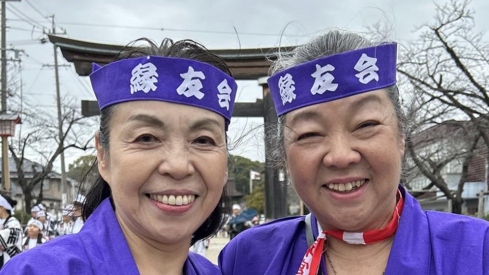 Two women who took part in the event