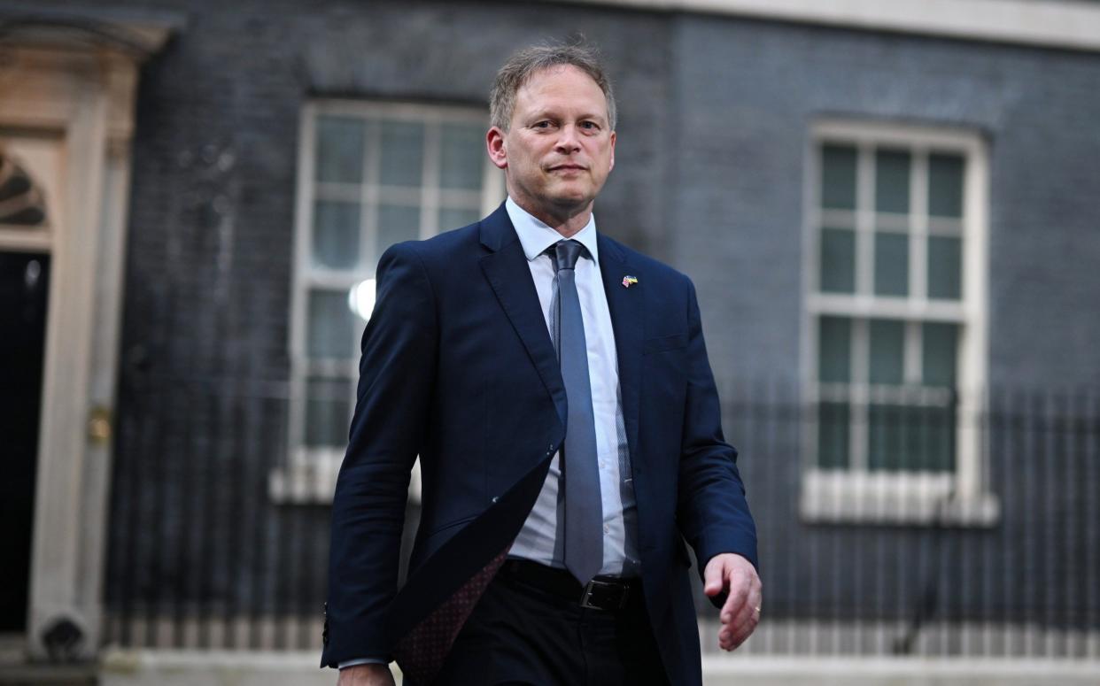 Grant Shapps MP leaving Number 10 in Downing Street as new Prime Minister Rishi Sunak begins cabinet reshuffle - Leon Neal