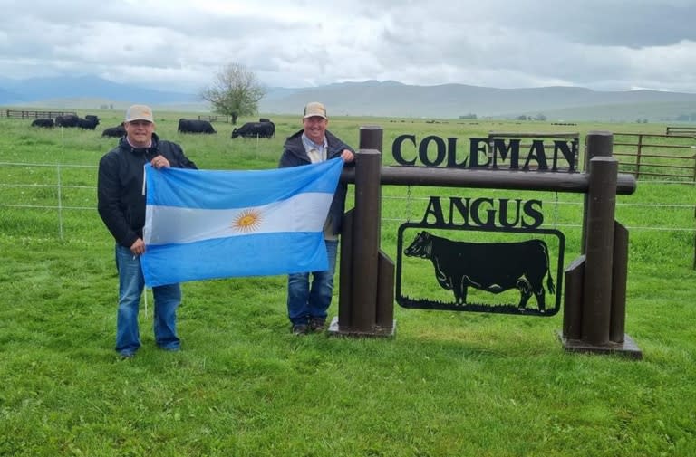 Dale Hummel y Larry Coleman, los ganaderos norteamericanos que tienen genética bovina argentina de La Rubeta