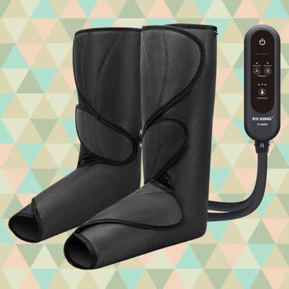 A leg and foot compression massager