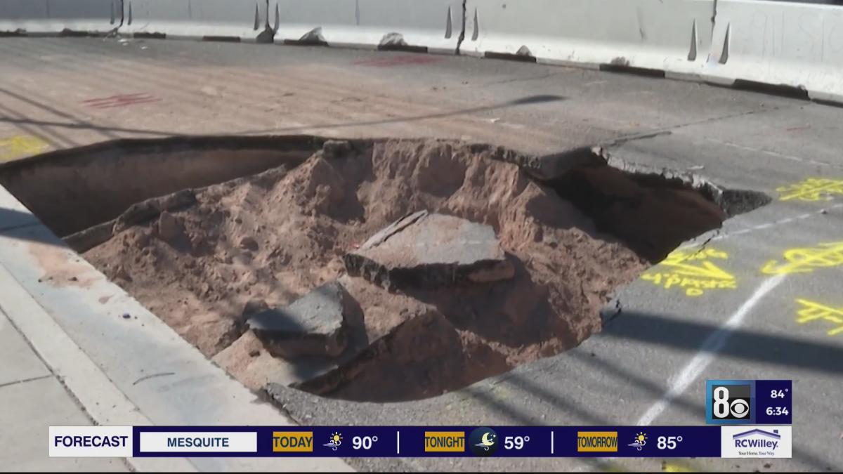 Las Vegas residents concerned sinkhole repair has not been completed