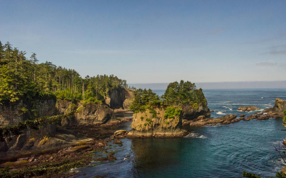 <p>You have to drive through the Makah Indian Reservation to reach Cape Alava in Olympic National Park, the westernmost point of the continental United States. There, the Ozette Loop trail winds through ancient forests and along the coastline, with views of the ocean as far as the eye can see. On a rocky outcrop along Sand Point, jutting out into the bay, visitors can watch gray whales migrate along the coast. <em>For hiking trails and tips, visit <a rel="nofollow noopener" href="http://www.wta.org/" target="_blank" data-ylk="slk:wta.org;elm:context_link;itc:0;sec:content-canvas" class="link ">wta.org</a>.</em></p>