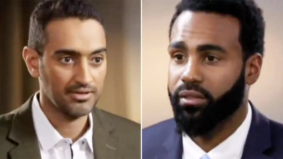 Pictured here, The Project host Waleed Aly interviews Heritier Lumumba in 2017.