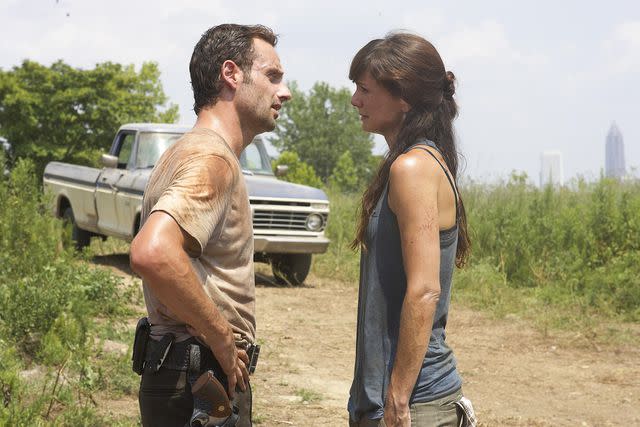 <p>Scott Garfield/AMC</p> Andrew Lincoln and Sarah Wayne Callies on 'The Walking Dead'