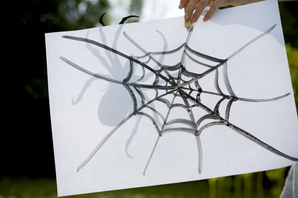 <p>To play this classic game, draw a spiderweb onto a roll of paper or piece of cardboard, and attach the paper to a wall. Give each player a cutout spider with a piece of double-sided tape on the back and have them pin the spider onto the web. Whoever gets closest to the center of the web wins.</p>