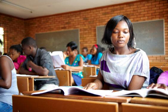 African refugees study at a school backed by UK aid money (UKaid/Department for International Development)