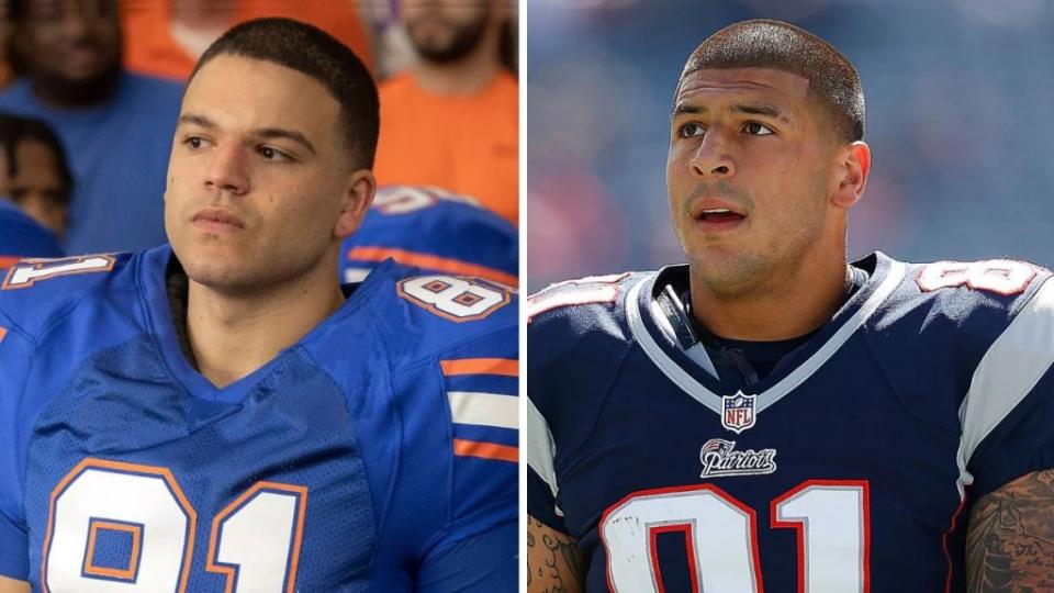 Josh Rivera as Aaron Hernandez in American Sports Story: Aaron Hernandez (FX)