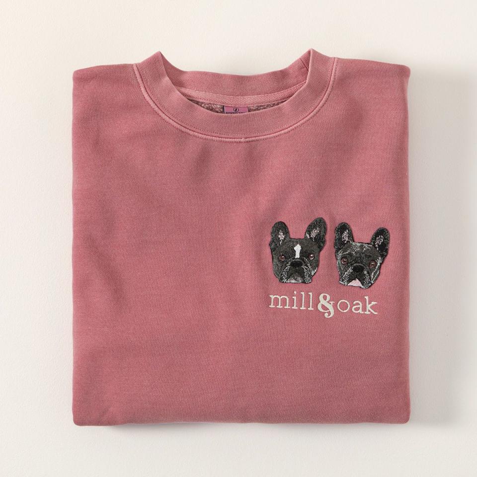 6) Custom Pet Embroidered Sweatshirt