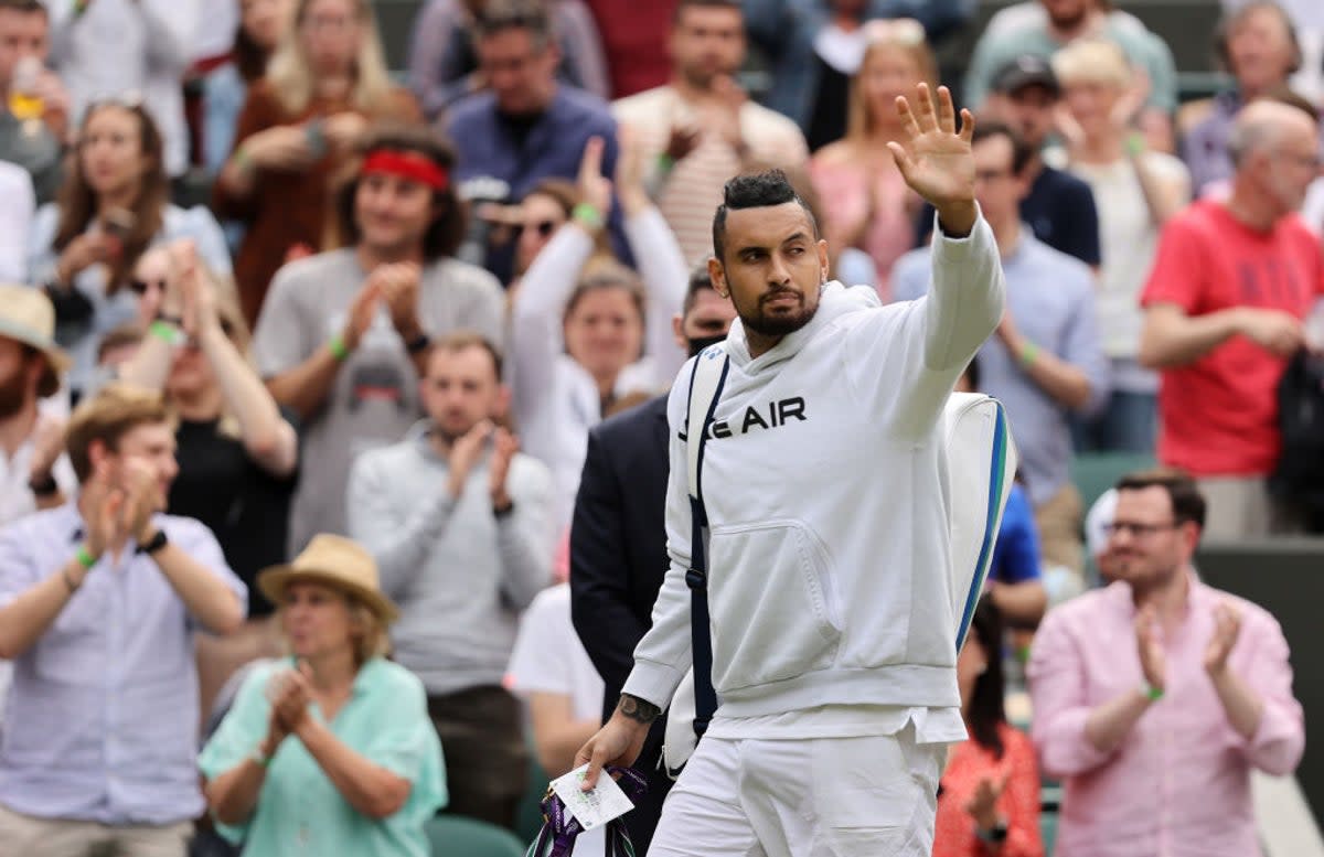 Nick Kyrgios withdrew injured from his third-round match with Felix Auger-Aliassime last year   (Getty Images)