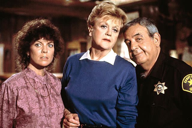 <p>Courtesy Everett Collection</p> Erin Moran, Angela Lansbury, and Tom Bosley on 'Murder, She Wrote'